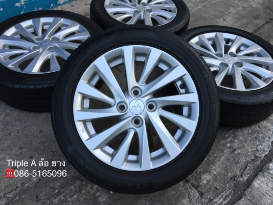 ล้อแม็ก Mitsu Attrage ขอบ 15 พร้อมยาง 185-55-15 ปี 15 สภาพดี
