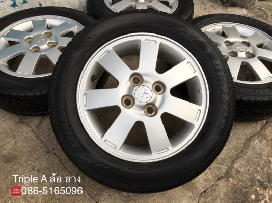 ล้อแม็ก Mitsu Mirage ขอบ 14 พร้อมยาง 165-65-14 Dunlop ปลายปี 12