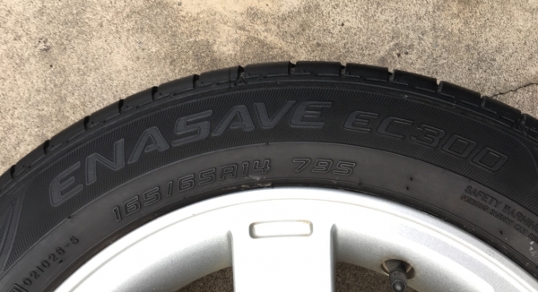 ล้อแม็ก Mitsu Mirage ขอบ 14 พร้อมยาง 165-65-14 Dunlop ปลายปี 12