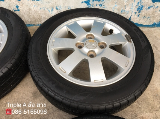 ล้อแม็ก Mitsu Mirage ขอบ 14 พร้อมยาง 165-65-14 Dunlop ปลายปี 12