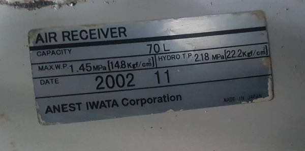**ขายถูกๆ ปั้มลมมือสองแบบเก็บเสียงรุ่นแรงดันสูง(เก่านอก-ญี่ปุ่น)** BANZAI(Iwata)10 แรง มีairdryer ถังพัก 70 ลิตร ทดสอบเรียบร้อย ทุกระบบทำงานได้ดีมากๆ on11kgf/cm2 off14kgf/cm2นิ่งๆเงียบๆพร้อมใช้งานครับ