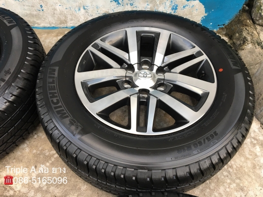 ล้อแม็กป้ายแดง Toyota New Fortuner ขอบ 18 พร้อมยางป้ายแดง 265-60-18 Michelin ปี 18 ยกจากห้าง แม็กยางสวยกริ๊บๆ