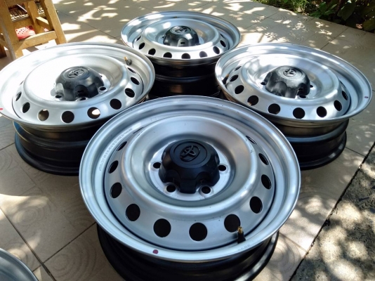 ล้อกระทะโตโยต้า ถอดป้ายแดง ขอบ16 6รู139.7 ชุด 4วง ล้อกระทะโตโยต้า ถอดป้ายแดง ขอบ16 6รู139.7 ชุด 4วง