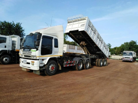 Isuzu FXZ23NFY เครื่อง 270 แรง ปี 33 หัวลากสิบล้อพร้อมหางเซมิดัมพ์อู่พนัส ยาว 7.80 เมตร ปี 46 ทะเบีย