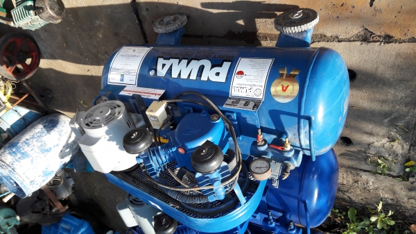 ขาย !! ปั้มลม.PUMA.ขนาด1แรง2สูบ..มอเตอร์.มิตซู.1แรง220v