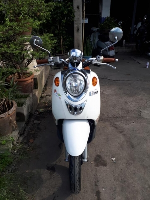 Yamaha Fino สีขาวน้ำตาลพรีเมี่ยม ปี 2554 ขับนิ่ม ราคาถูก