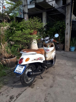Yamaha Fino สีขาวน้ำตาลพรีเมี่ยม ปี 2554 ขับนิ่ม ราคาถูก