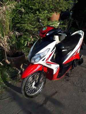 Mio 125 รุ่น RR ปี 2553 สีดำแดงขาว รถสวย สภาพดี Mio 125 รุ่น RR ปี 2553 สีดำแดงขาว รถสวย สภาพดี