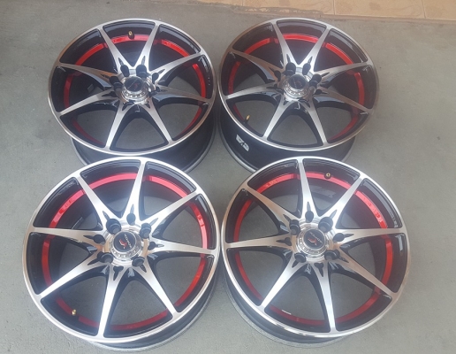 ล้อมือ2 Yachiyoda ขอบ15 4รู100-114 พร้อมยางใหม่ปี18  4 ล้อ ล้อสภาพเหมือนใหม่ Yachiyoda ขอบ15 4รู100-114 กว้าง6.5 ET38 พร้อมยางใหม่ 195/55/15 ปี 18 GOODRIDE ยางไทย แถมน็อตสี ****ล้อปล่าว 4/ล้อ 6,800 บาท*** ราคาพร้อม เปลี่ยน ถ่วง  (รับเทิร์นราคาร้าน) (ส่งต่