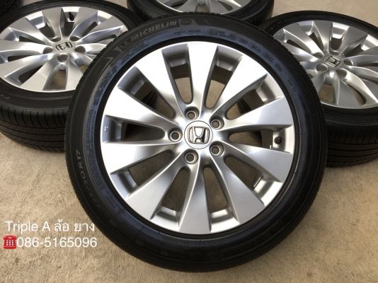 ล้อแม็ก Honda Accord G9 ขอบ 17 พร้อมยาง Michelin 225-50-17 ปี 14 แม็กสวย สภาพดี