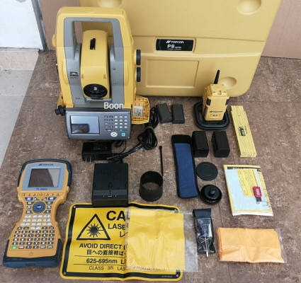 สินค้ามือสอง ขายกล้องสำรวจ  Robotic Total Station TOPCON PS103A สภาพสวย  นอลปรีซึ่ม1000เมตร เลเซอร์นำเป้า Accuracy3&rdquo; ความละเอียดหน้าจออ่าน 1&rdquo; TOPCON RC-5 + TOPCON FC2600 Made in Japan พร้อม calibrated  อุปกรณ์ตามรูป