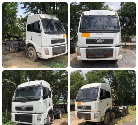 มาใหม่ 4 คัน หัวลาก 10 ล้อ คันละ 365,000 บาท  FAW 380 แรง ปี 2557 สภาพสวย 2 เพลา  8 เกียร์ฟูลเลอร์ (LOW-HIGH) NGV8 ถัง เครื่อง 380 แรง ดี. (มีปั้มไฮโดรลิกระบบดั้ม ) หัวสวยมีแอร์ คัสชีสวย เอกสารเล่มทะเบียน  รถอยู่  สระบ โทร 0610710295  สนใจ รายการสินค้า อื