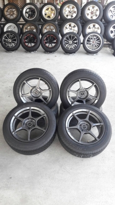 ล้อP1 ขอบ15 4รู100 แถมยาง185/60/15  4 ล้อ