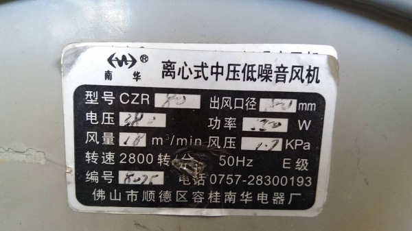 พัดลมหอยโข่ง ไฟ 380V