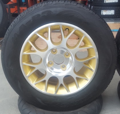 ล้อมือ2 ขอบ14 4รู100 กว้าง6 ยาง185/65/14  4 ล้อ