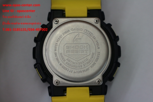 นาฬิกา CASIO G-shock รุ่น GA-110LN ดำเหลือง ของแท้ สภาพดี ส่งฟรี