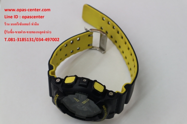 นาฬิกา CASIO G-shock รุ่น GA-110LN ดำเหลือง ของแท้ สภาพดี ส่งฟรี