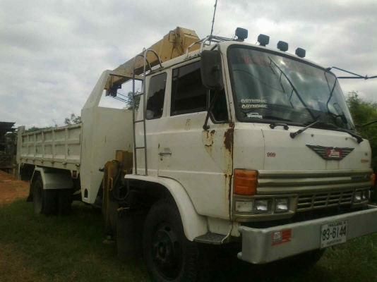 HINO FD 195 HP HO7D รถหกล้อติดเครน 3 ตัน 3 ปลอกยืด กระบะเหล็กยาว 5.50 เมตร ช่วงล่างใหญ่ยาง 9.00 ขอบ 20 เครื่องดี ภายในอุปกรณ์ครบ คัชซีสวยไม่มีแตกบวม เอกสารทะเบียนครบพร้อมโอนครับ