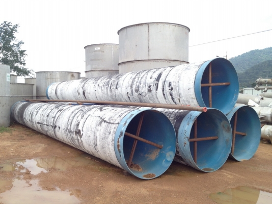 ขายท่อเหล็กส่งน้ำประปา ขนาดใหญ่ ยาว 12 M กว้าง 1.10 M