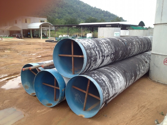 ขายท่อเหล็กส่งน้ำประปา ขนาดใหญ่ ยาว 12 M กว้าง 1.10 M