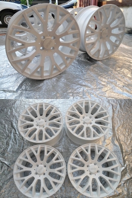 ขายล้อแม็ก ขอบ 17 ลาย Mugen XJ สีขาวขนาด  4/100  หน้ากว้าง  7   นิ้วทั้ง  4 วง off  40