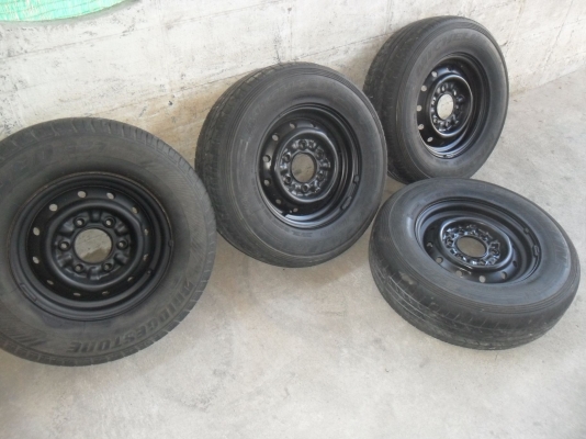 ล้อกะทะ 14นิ้ว 6รู พร้อมยาง 4 ล้อ
