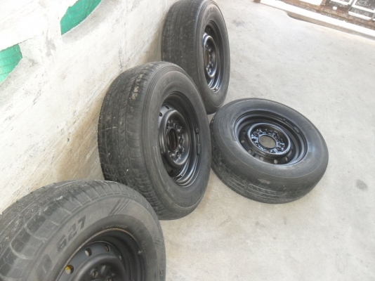 ล้อกะทะ 14นิ้ว 6รู พร้อมยาง 4 ล้อ