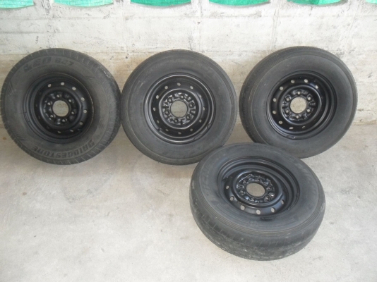 ล้อกะทะ 14นิ้ว 6รู พร้อมยาง 4 ล้อ