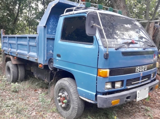 ISUZU NPR 115 HP 4BD1 หกล้อดั๊มพ์ ช่วงล่างใหญ่ เกียร์ร็อก ติด F หน้าหลังครบแล้ว หัวบางเดิมภายใน แอร์