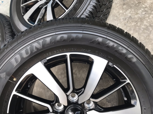 แม็กป้ายแดง Mitsu All New Pajero Sport ตัวท๊อป ขอบ 18 พร้อมยางป้ายแดง 265-60-18 Dunlop ปี 18 แม็กสวยกริ๊บ ตุ่มอลัง เส้นสีชัด