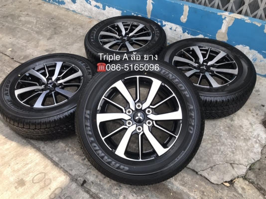 แม็กป้ายแดง Mitsu All New Pajero Sport ตัวท๊อป ขอบ 18 พร้อมยางป้ายแดง 265-60-18 Dunlop ปี 18 แม็กสวยกริ๊บ ตุ่มอลัง เส้นสีชัด