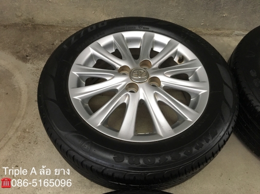 ล้อแม็ก Toyota Vios รุ่น 12 ก้าน ขอบ 15 พร้อมยาง 185-60-15 ปี 16 แม็กเดิม สภาพดี