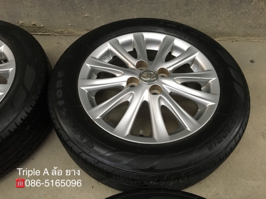 ล้อแม็ก Toyota Vios รุ่น 12 ก้าน ขอบ 15 พร้อมยาง 185-60-15 ปี 16 แม็กเดิม สภาพดี