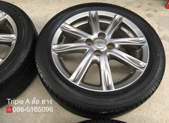 ล้อแม็ก Toyota Vios ตัวท็อป ขอบ 16 สีรมดำ พร้อมยาง 195-50-16 ปลายปี 13