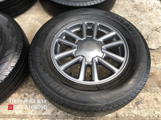 ล้อแม็ก ISUZU All New D-Max X-Series ขอบ 16 สีเทาดำ (ตะเกียบ)  พร้อมยาง Bridgestone 215-70-16 ปลายปี 15 ดอกหนาทุกเส้น