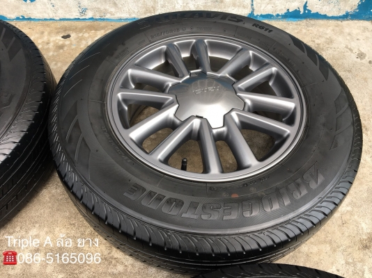 ล้อแม็ก ISUZU All New D-Max X-Series ขอบ 16 สีเทาดำ (ตะเกียบ)  พร้อมยาง Bridgestone 215-70-16 ปลายปี 15 ดอกหนาทุกเส้น