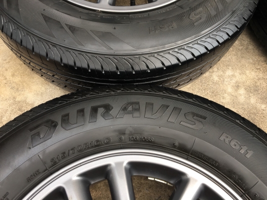 ล้อแม็ก ISUZU All New D-Max X-Series ขอบ 16 สีเทาดำ (ตะเกียบ)  พร้อมยาง Bridgestone 215-70-16 ปลายปี 15 ดอกหนาทุกเส้น