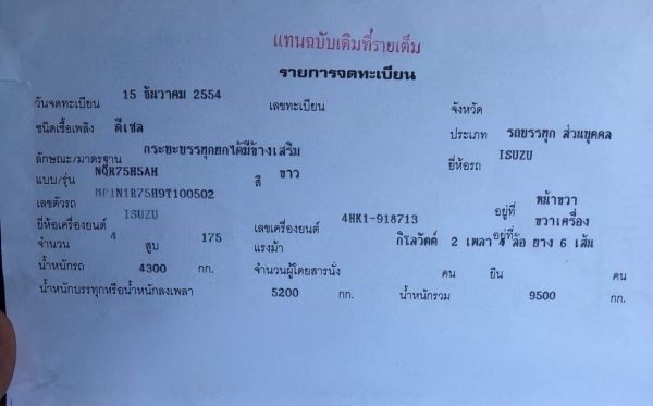 รถอีซุซุ 6 ล้อดั้ม NQR 175 แรงม้า ปี 54. , ( รถ สวย. ) สนใจติดต่อ 081 - 6079515