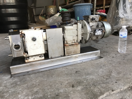 ขายปั๊มดูดของเหนียวหัวสแตนเลส 316L ขนาดท่อ 1.5นิ้ว พร้อมแท่นมอเตอร์เกียร์ 1HP. 380V ใช้ในงานผลิตอาหาร สภาพสวย หมุนนิ่ม พร้อมใช้งาน อุปกรณ์ครบ