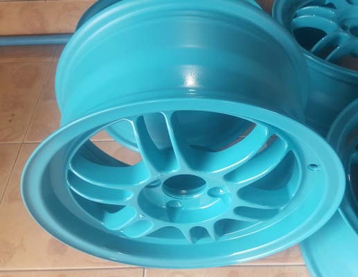 ล้อมือ2 Rpf1สีมิ้นท์ ขอบ15 4รู100  ยางใหม่195/55/15 ปี18