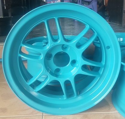 ล้อมือ2 Rpf1สีมิ้นท์ ขอบ15 4รู100  ยางใหม่195/55/15 ปี18