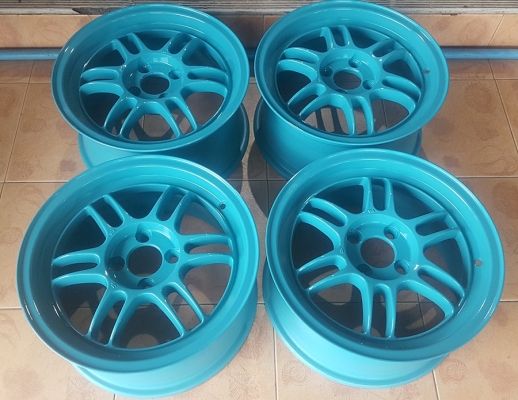 ล้อมือ2 Rpf1สีมิ้นท์ ขอบ15 4รู100  ยางใหม่195/55/15 ปี18