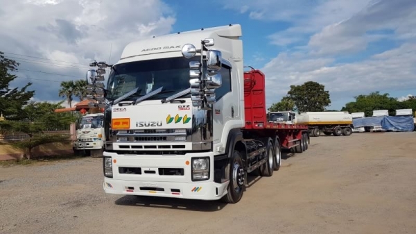 ขาย หัวลาก ISUZU 360 แรงม้า ปี 58 หางพื้นเรียบสามมิตร ปี 56 รถสวยพร้อมใช้งาน เอกสารพร้อมโอน สนใจติดต