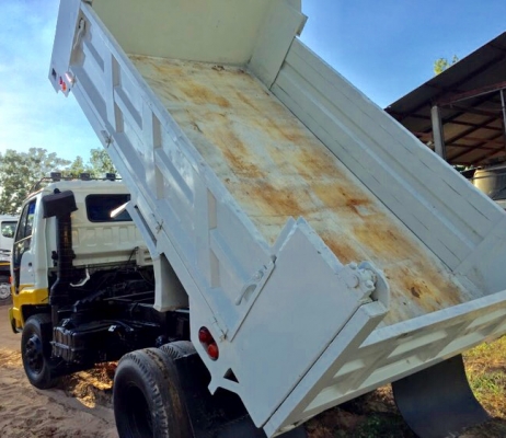 ISUZU NRR 195 HP 6HE1 หกล้อดั๊มพ์ กระบะดั๊มพ์เหล็ก 5 ตันต่อใหม่สวยๆ ภายในเก๋งสวยครบ พวงมาลัยเพาเวอร์