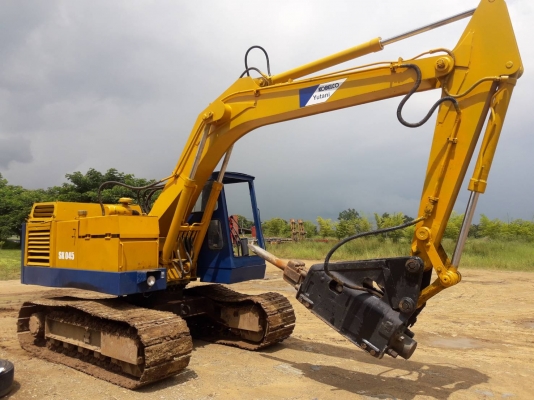 ขายรถขุดKobelco yutani sk045 ขนาดรถ12t   เทียบเท่า รถขุดpc120-2 เครื่องยนต์มิตซูบิชิ6DS7 คอนโทรลลูกหมาก ปั้มเฟือง2ตอน พร้อมลายหัวเจาะ และหัวกระแทก รถเก่านอก  มีเอกสาร