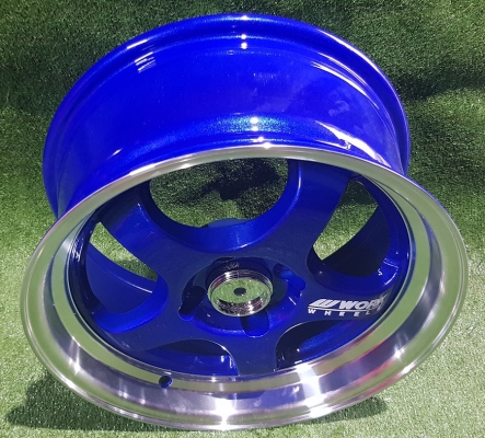 ล้อใหม่ขอบ15 S1R สีน้ำเงิน  4รู100 กว้าง7 ET33
