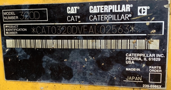 ขาย CAT320Dรถใช้งาน 1X,xxx ช.ม.รถพร้อมใช้งาน เอกสารใบแจ้งจำหน่าย