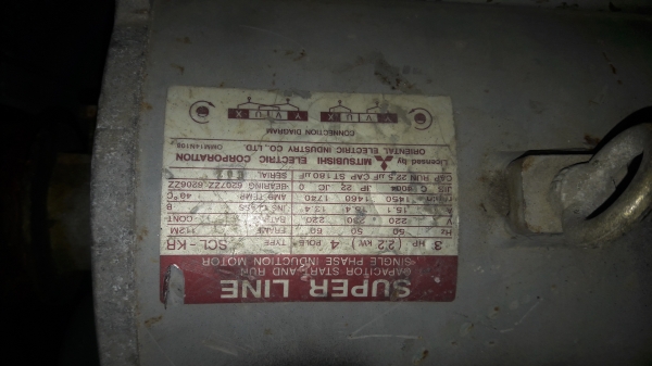 ขาย !! มอเตอร์.มิตซู.ขนาด3แรง220v.สภาพเดิมพร้อมใช้งาน ขาย !! มอเตอร์.มิตซู.ขนาด3แรง220v.สภาพเดิมพร้อมใช้งาน