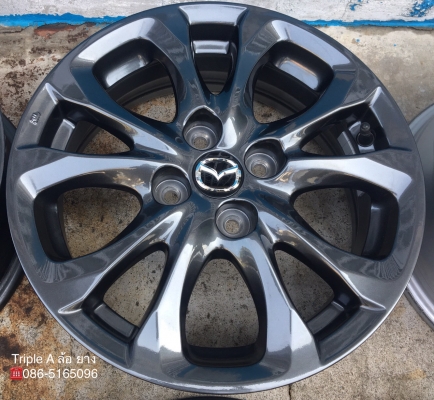 ล้อแม็กป้ายแดง Mazda 2 สีดำ ขอบ 15