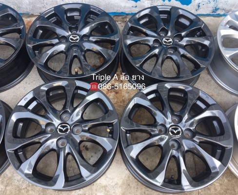 ล้อแม็กป้ายแดง Mazda 2 สีดำ ขอบ 15